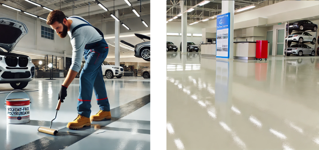 Polyurea coating floor for automobile 4S shop