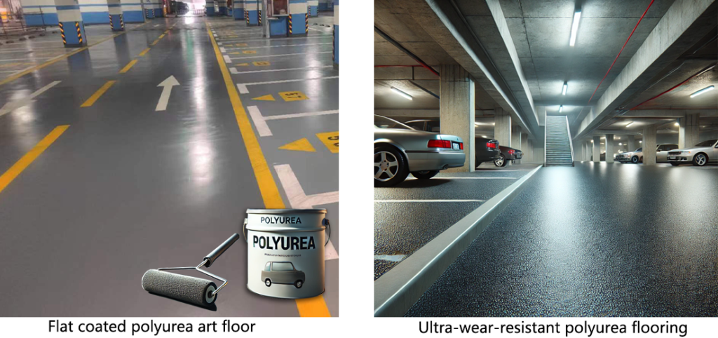 Ultra-wear-resistant polyurea flooring