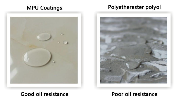 Polyurea oil resistance