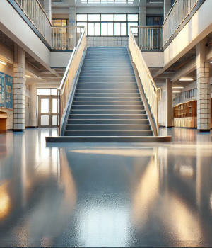 Polyurea coating for school floors