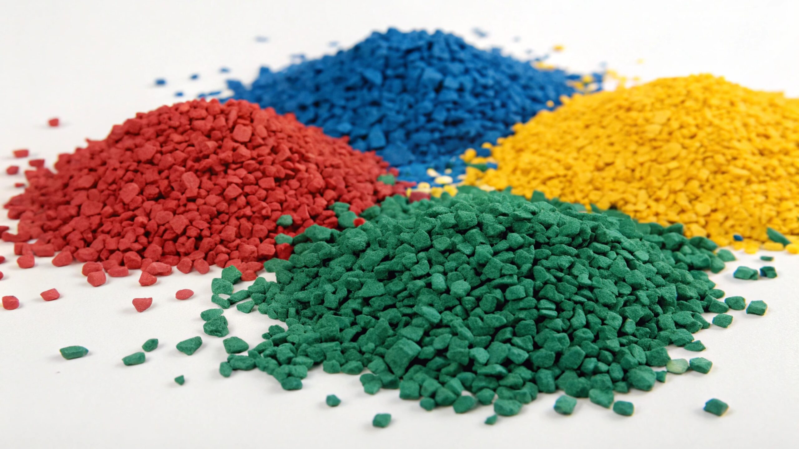 Colorful EPDM granules spread out