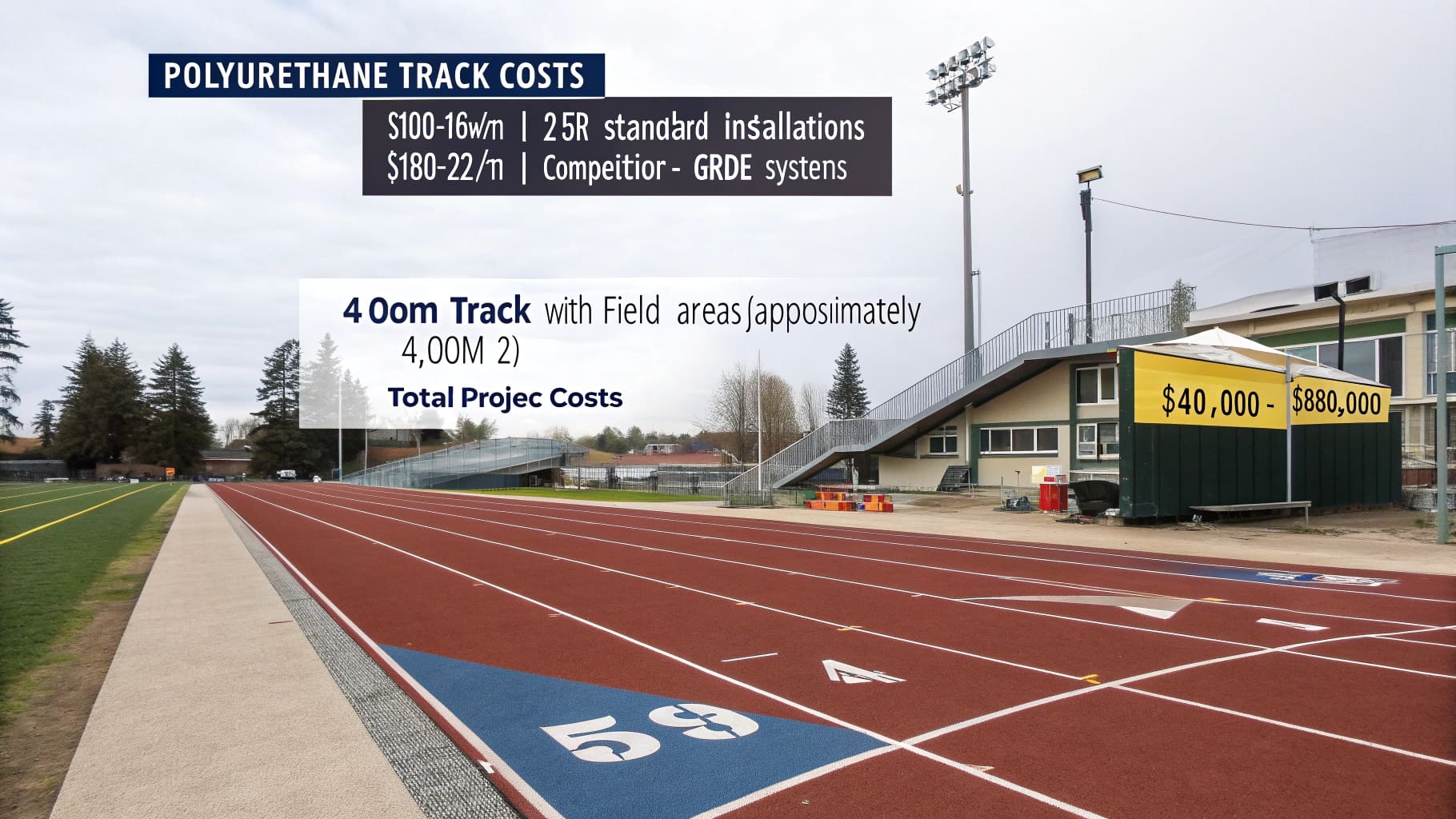 Track installation cost breakdown