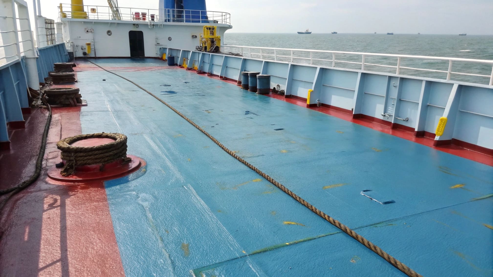 Chlorinated Rubber Paint for Hull Protection Chlorinated rubber paint being applied to a ship's hull