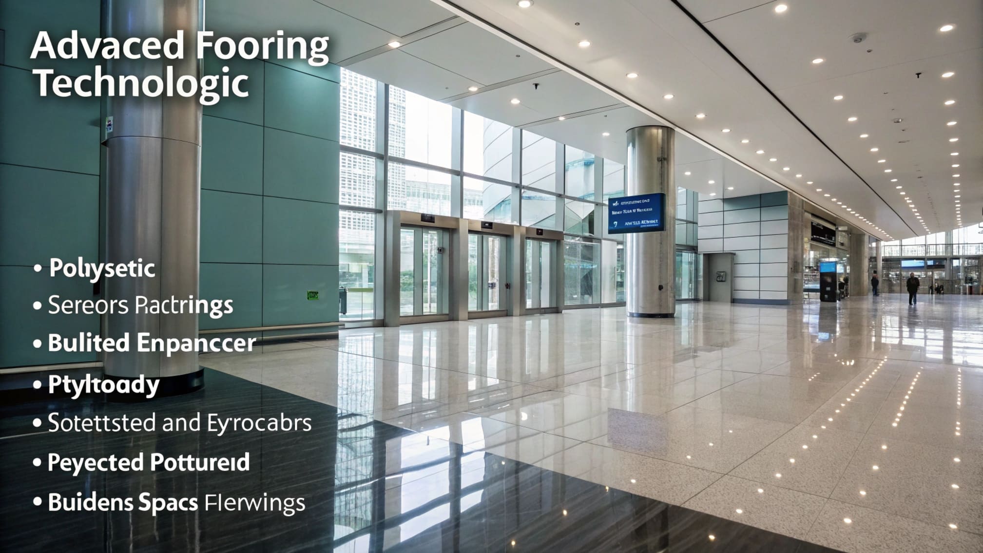 Futuristic concept of smart flooring with integrated sensors