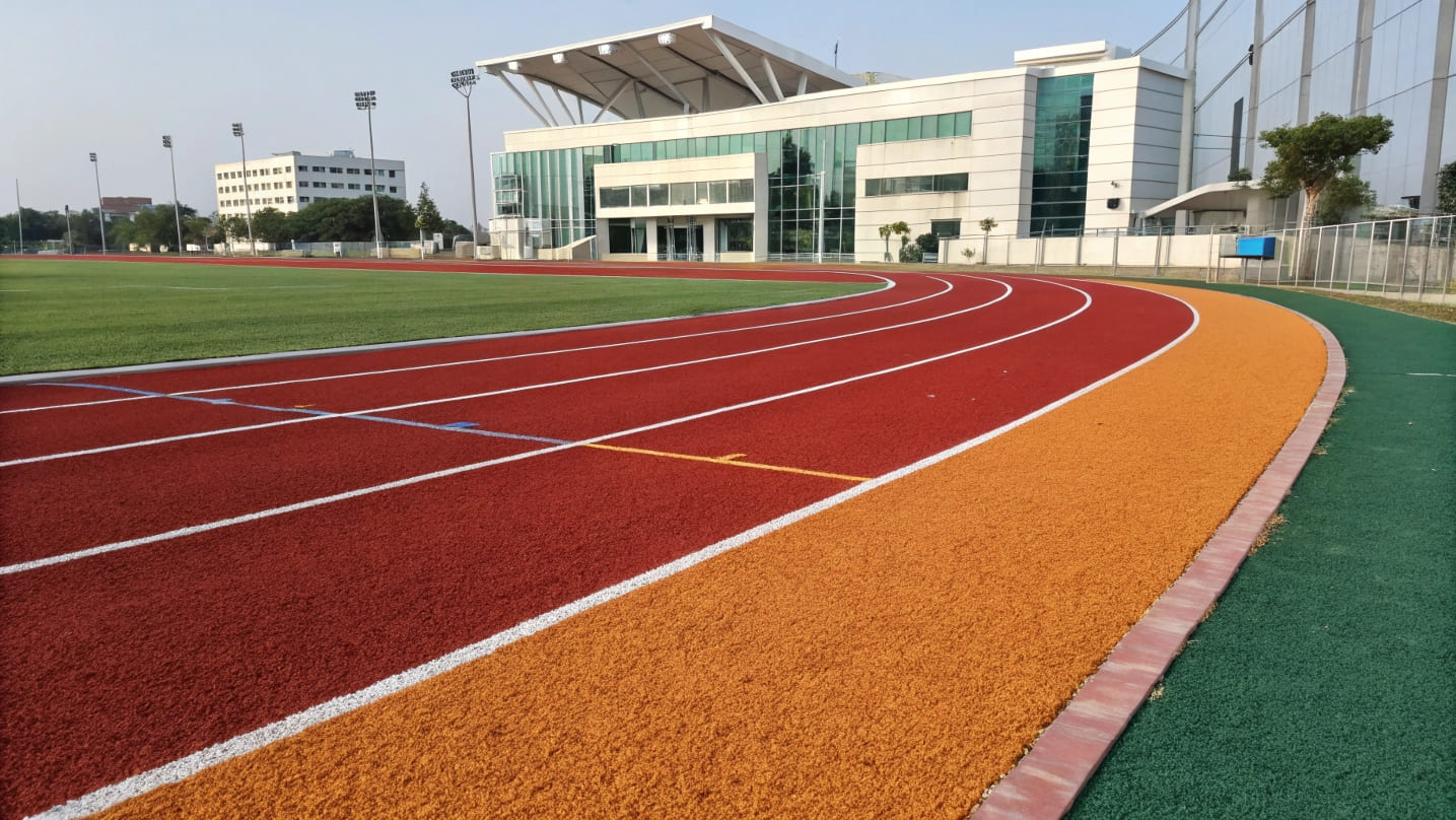 EPDM granule track installation