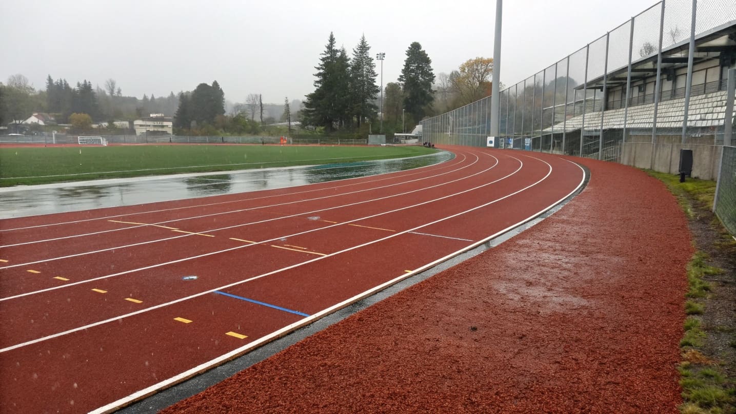 Permeable track drainage demonstration