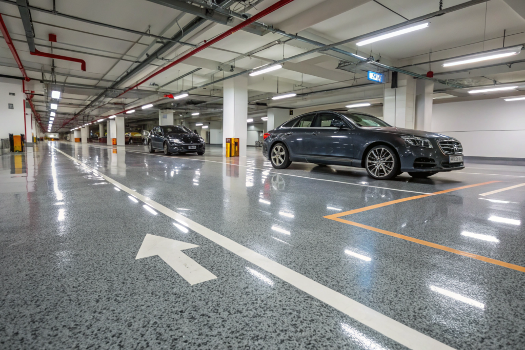 parking garage anti slip & wear resistance